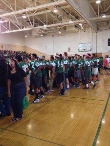 Students at the Pep Rally